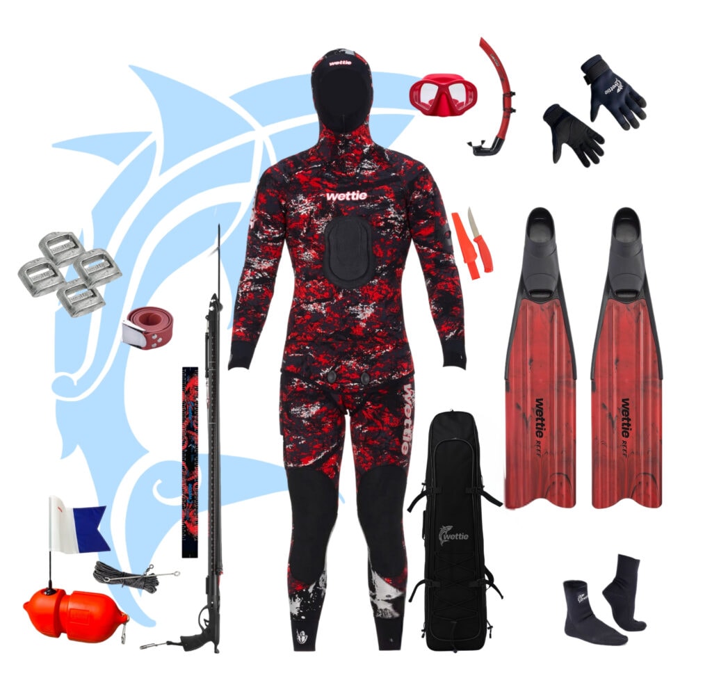 red camo spearfishing package