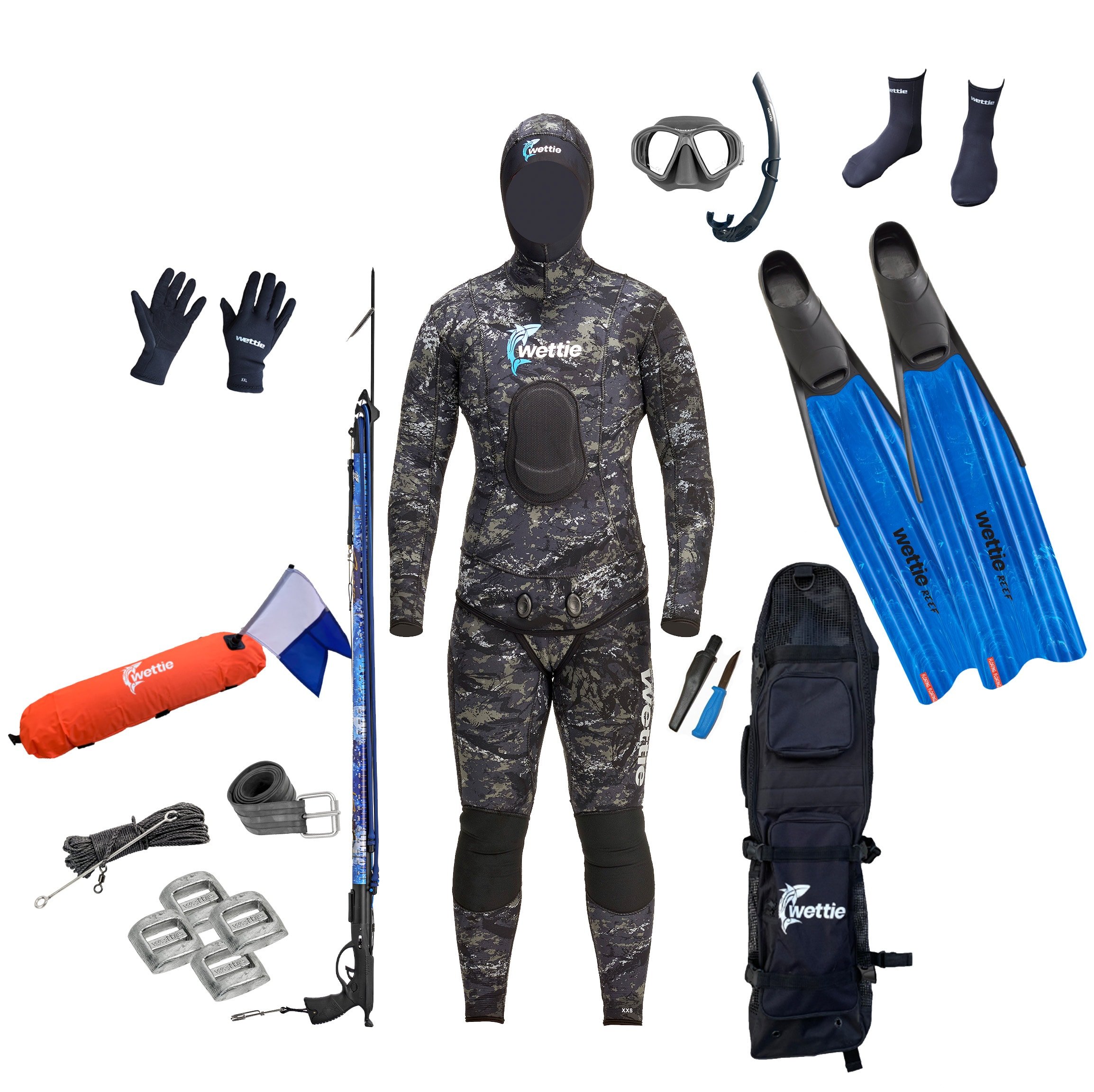 Spearfishing suit - FISH - SPETTON - two-piece / 3 mm / women's