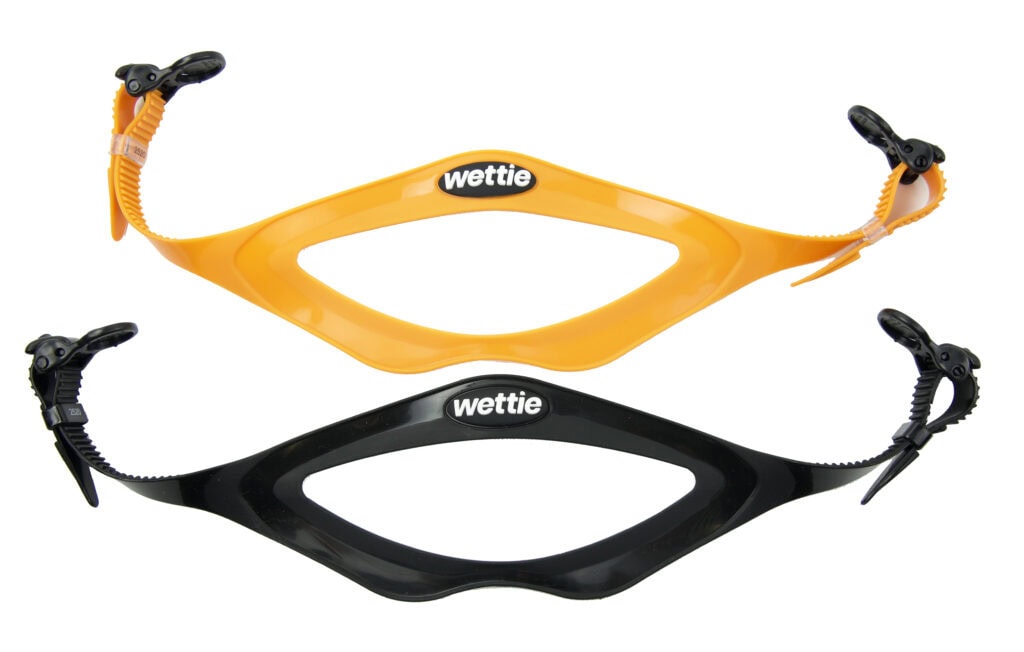 mask straps orange and black